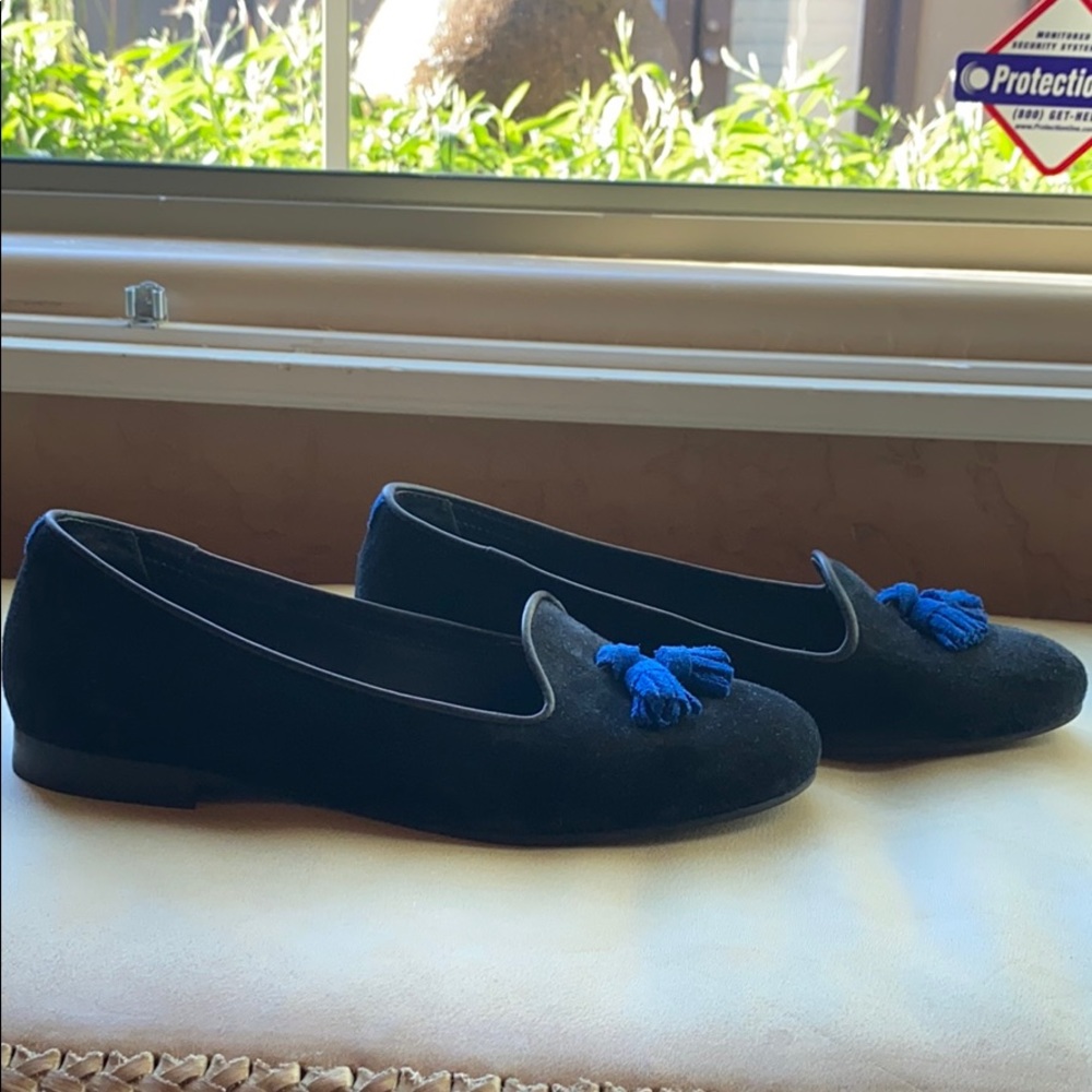 CHATELLES PARIS Black suede flats